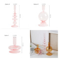 Γάμος Διακόσμηση Pink Color Glass Candle Holder